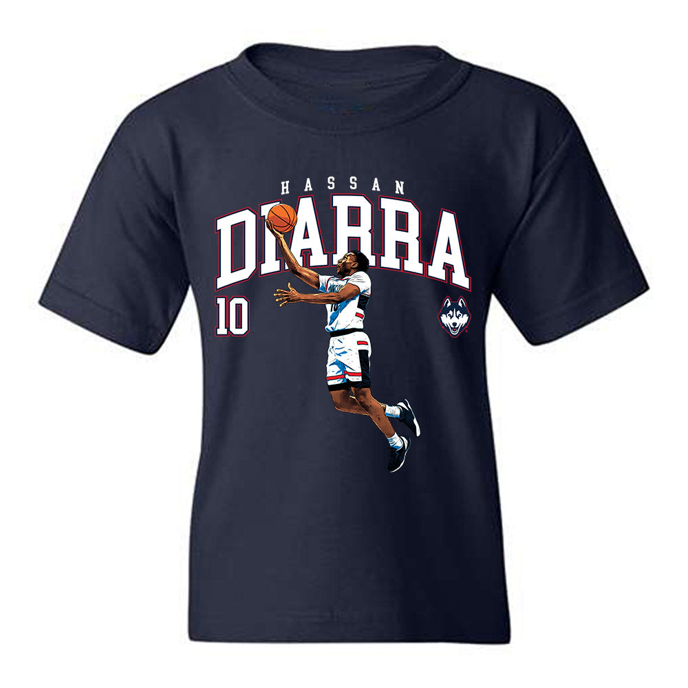 UConn - NCAA Men's Basketball : Hassan Diarra - Youth T-Shirt-0