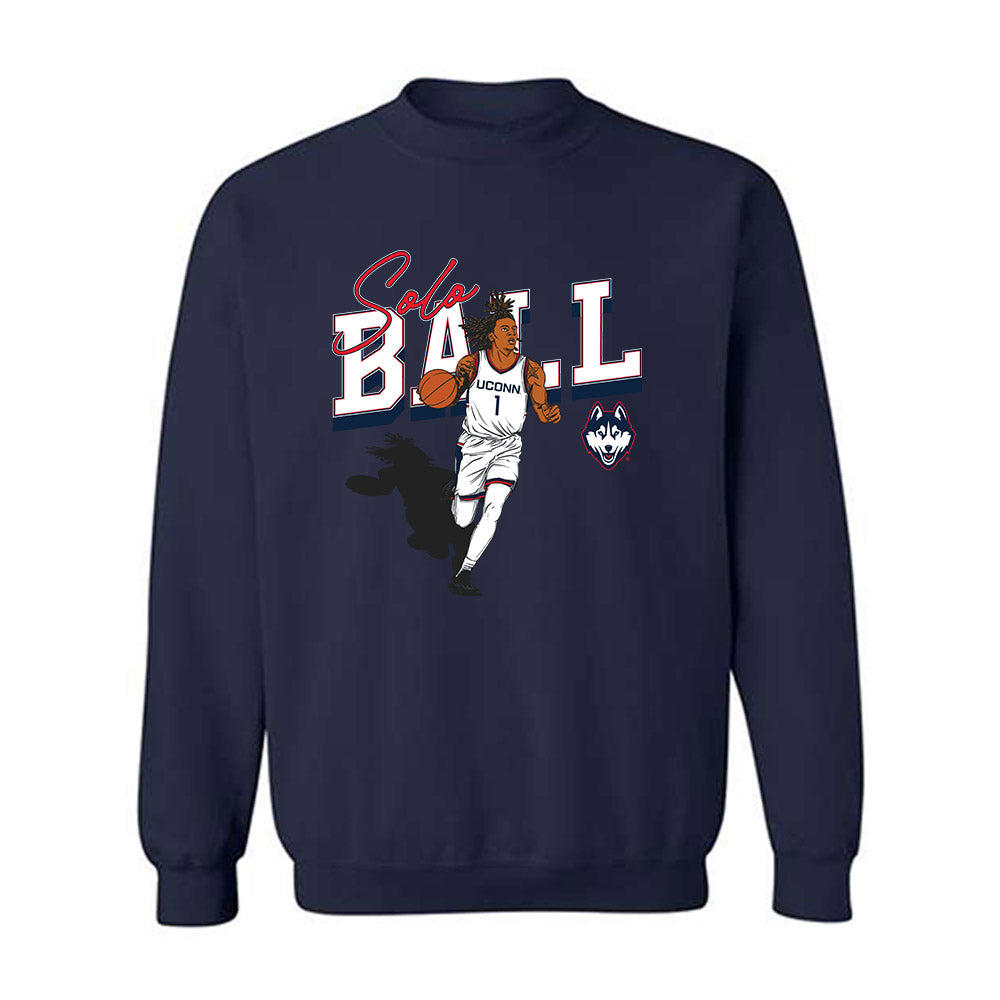 UConn - NCAA Men's Basketball : Solo Ball - Crewneck Sweatshirt-0