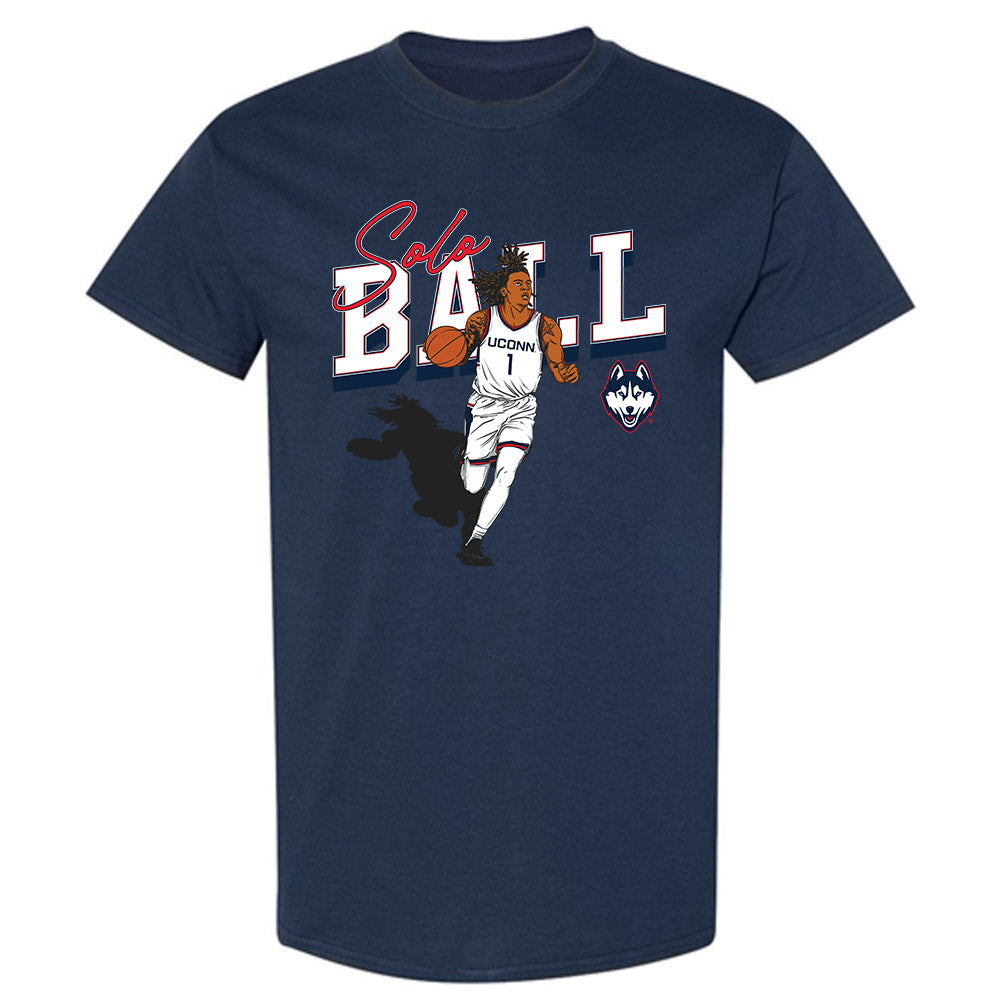 UConn - NCAA Men's Basketball : Solo Ball - T-Shirt-0