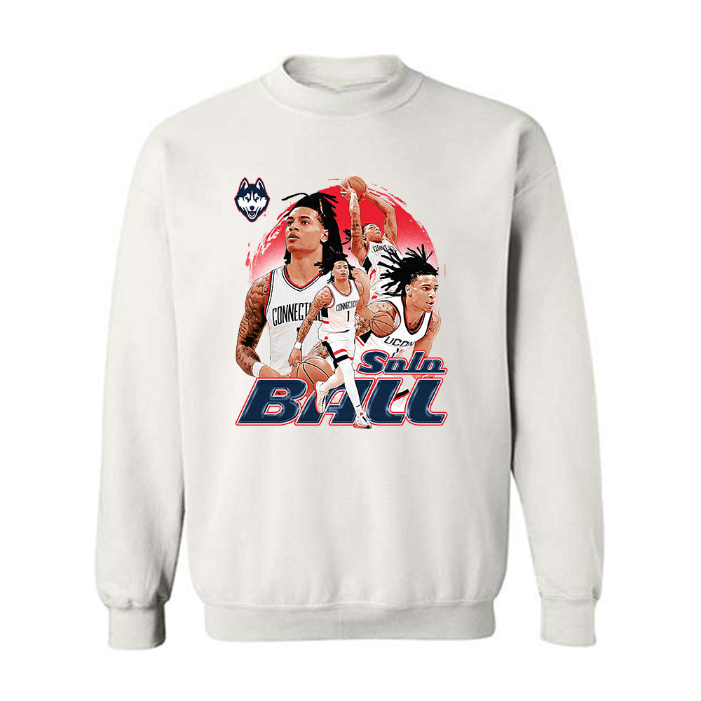 UConn - NCAA Men's Basketball : Solo Ball - Crewneck Sweatshirt-0