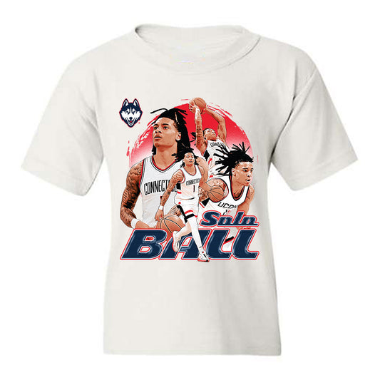 UConn - NCAA Men's Basketball : Solo Ball - Youth T-Shirt-0