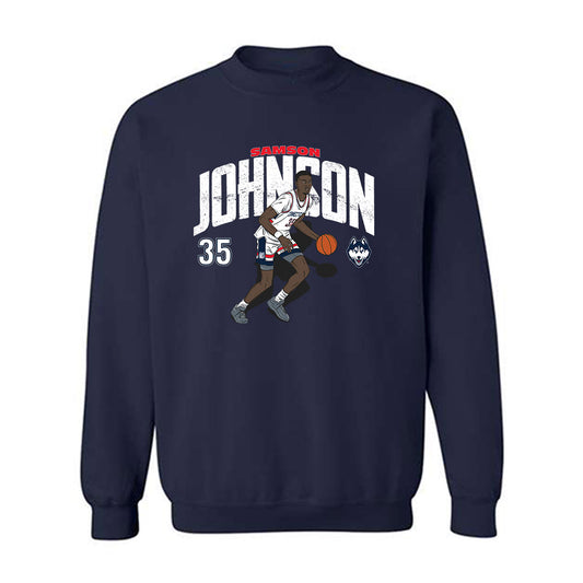 UConn - NCAA Men's Basketball : Samson Johnson - Crewneck Sweatshirt-0