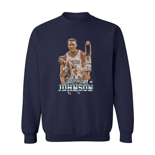 UConn - NCAA Men's Basketball : Samson Johnson - Crewneck Sweatshirt-0