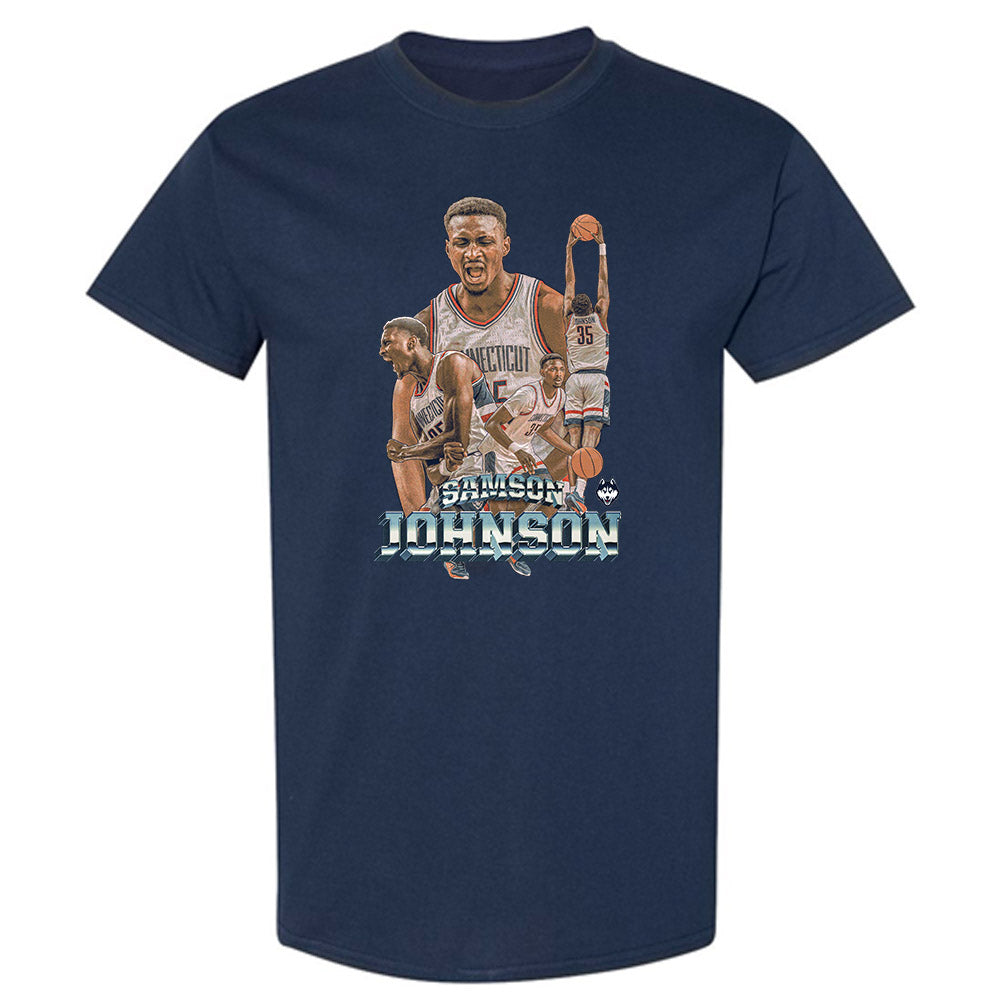 UConn - NCAA Men's Basketball : Samson Johnson - T-Shirt-0