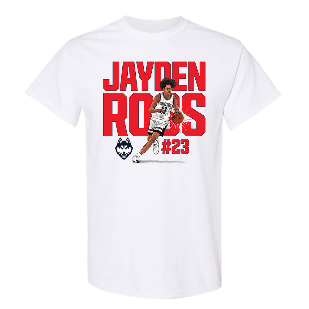 UConn - NCAA Men's Basketball : Jayden Ross - T-Shirt-0