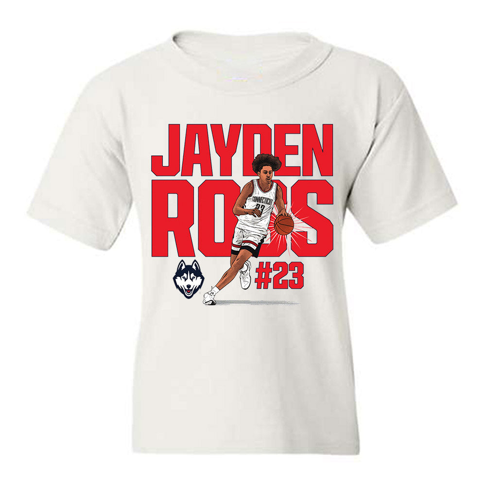 UConn - NCAA Men's Basketball : Jayden Ross - Youth T-Shirt-0