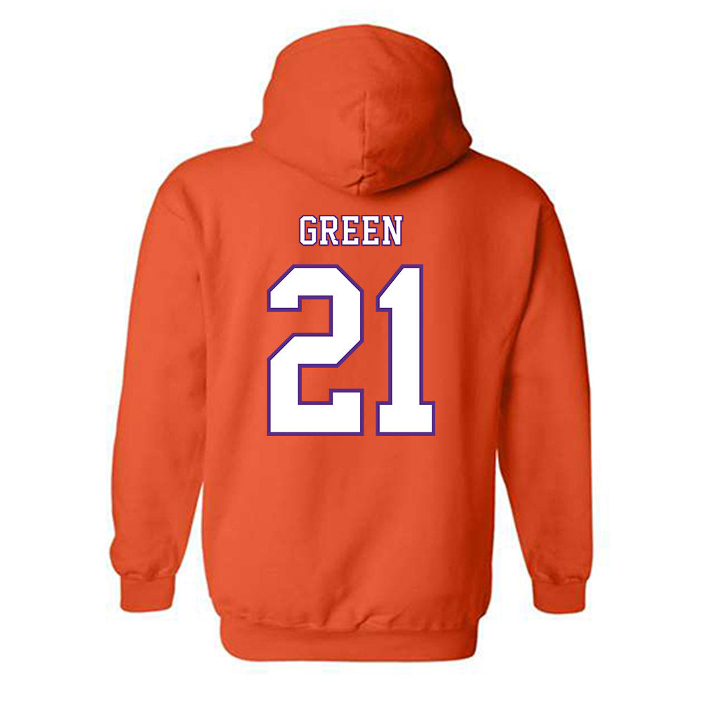 Clemson - NCAA Football : Jarvis Green - Replica Shersey Hooded Sweatshirt-1