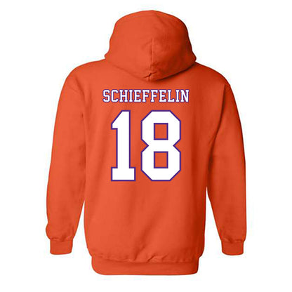 Clemson - NCAA Football : Ian Schieffelin - Replica Shersey Hooded Sweatshirt-1