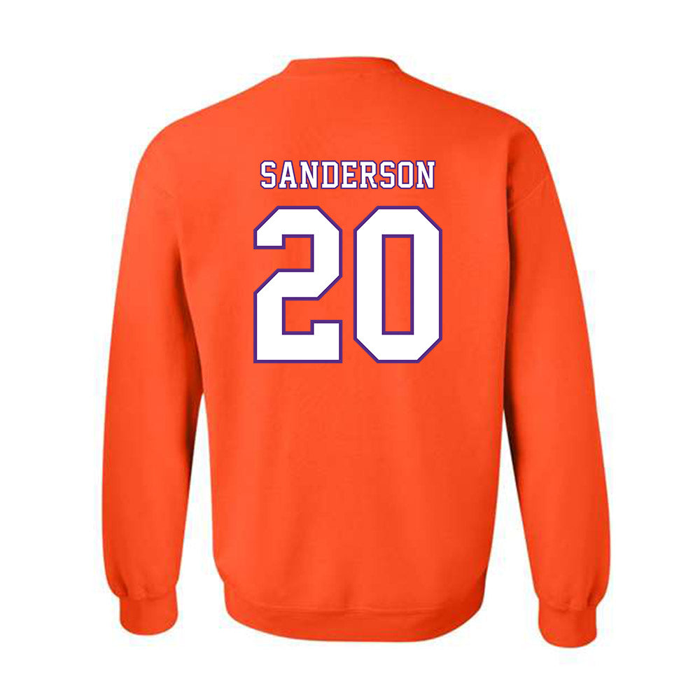 Clemson - NCAA Football : Clark Sanderson - Replica Shersey Crewneck Sweatshirt-1