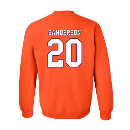 Clemson - NCAA Football : Clark Sanderson - Replica Shersey Crewneck Sweatshirt-1