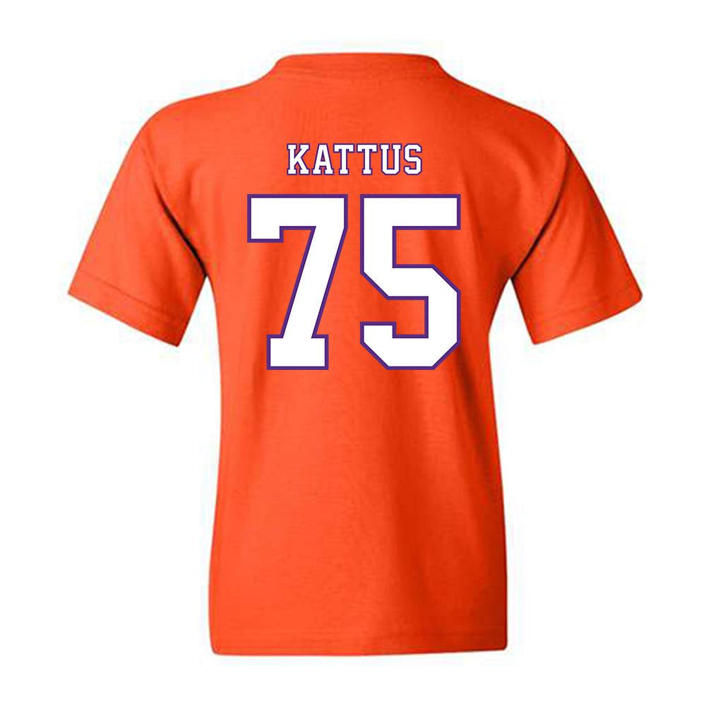 Clemson - NCAA Football : Tucker Kattus - Replica Shersey Youth T-Shirt-1