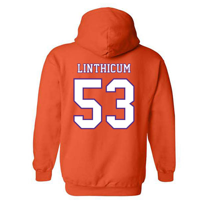 Clemson - NCAA Football : Ryan Linthicum - Replica Shersey Hooded Sweatshirt-1
