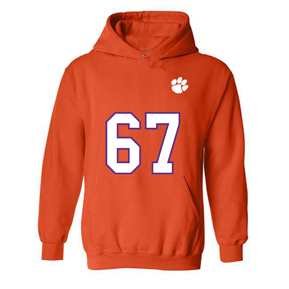 Clemson - NCAA Football : Nathan Brooks - Replica Shersey Hooded Sweatshirt-0