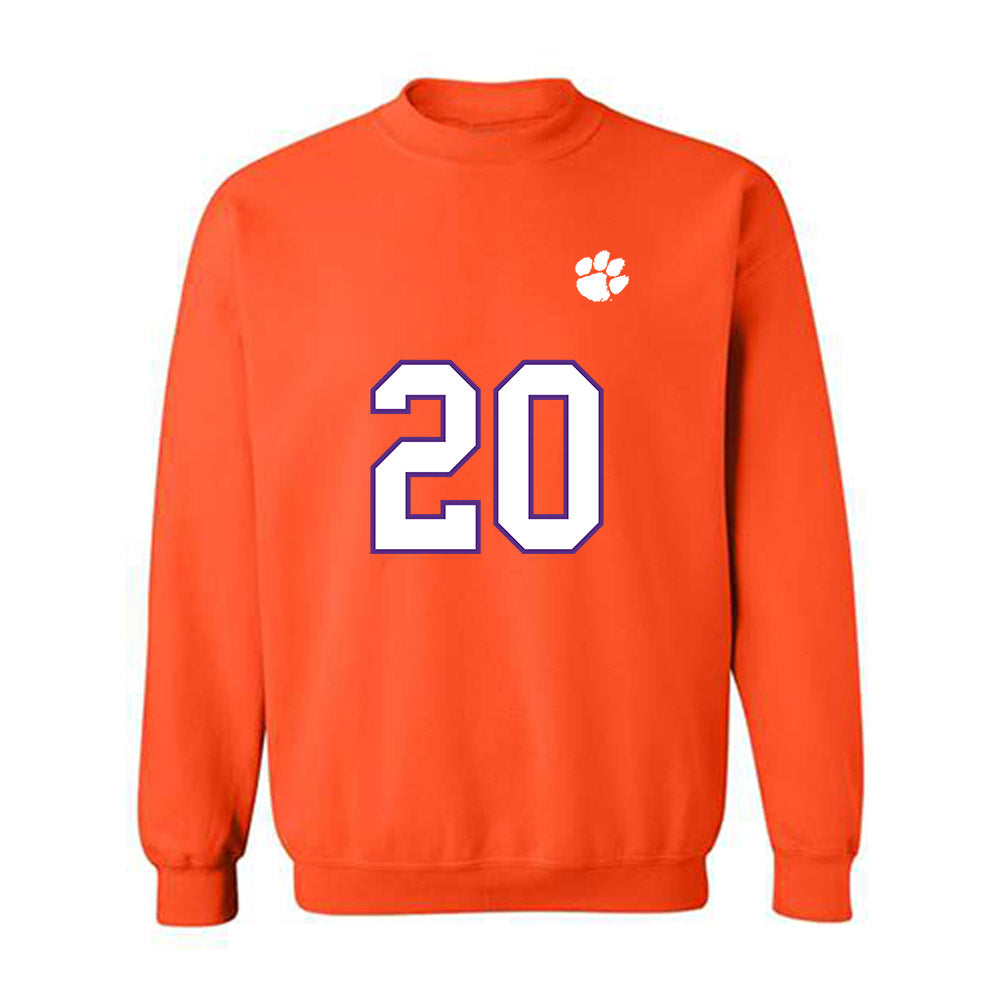 Clemson - NCAA Football : Clark Sanderson - Replica Shersey Crewneck Sweatshirt-0