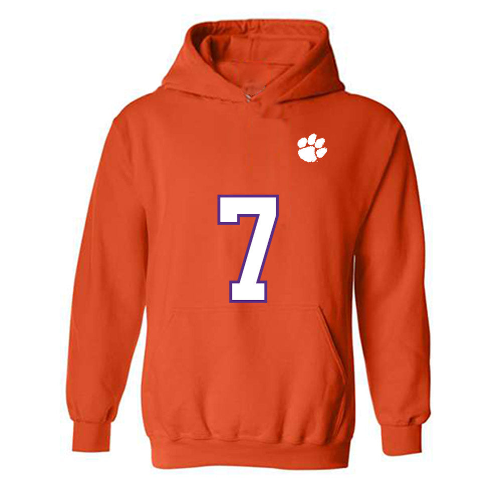 Clemson - NCAA Football : Logan Brooking - Replica Shersey Hooded Sweatshirt-0