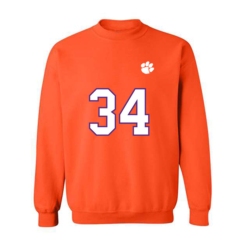 Clemson - NCAA Football : Max Wilson - Replica Shersey Crewneck Sweatshirt-0