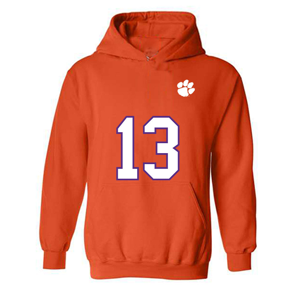 Clemson - NCAA Football : Parker Fulghum - Replica Shersey Hooded Sweatshirt-0