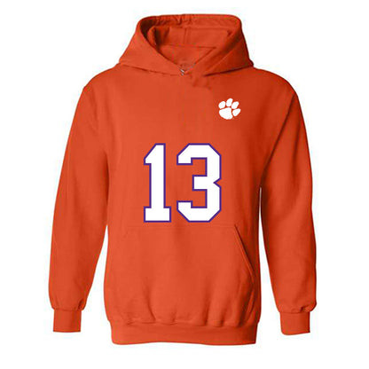 Clemson - NCAA Football : Parker Fulghum - Replica Shersey Hooded Sweatshirt-0