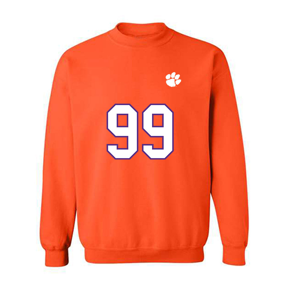 Clemson - NCAA Football : Hunter Helms - Replica Shersey Crewneck Sweatshirt-0