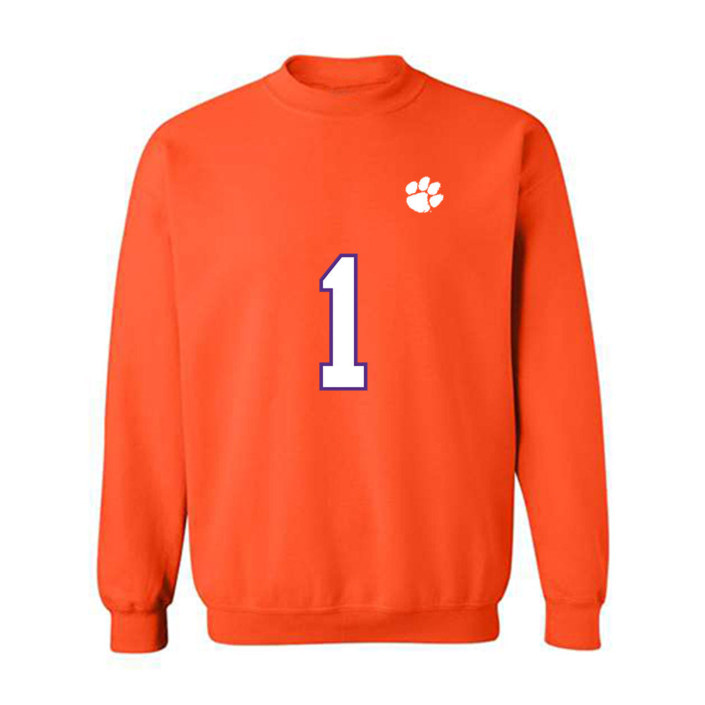 Clemson - NCAA Football : Max Brown - Replica Shersey Crewneck Sweatshirt-0
