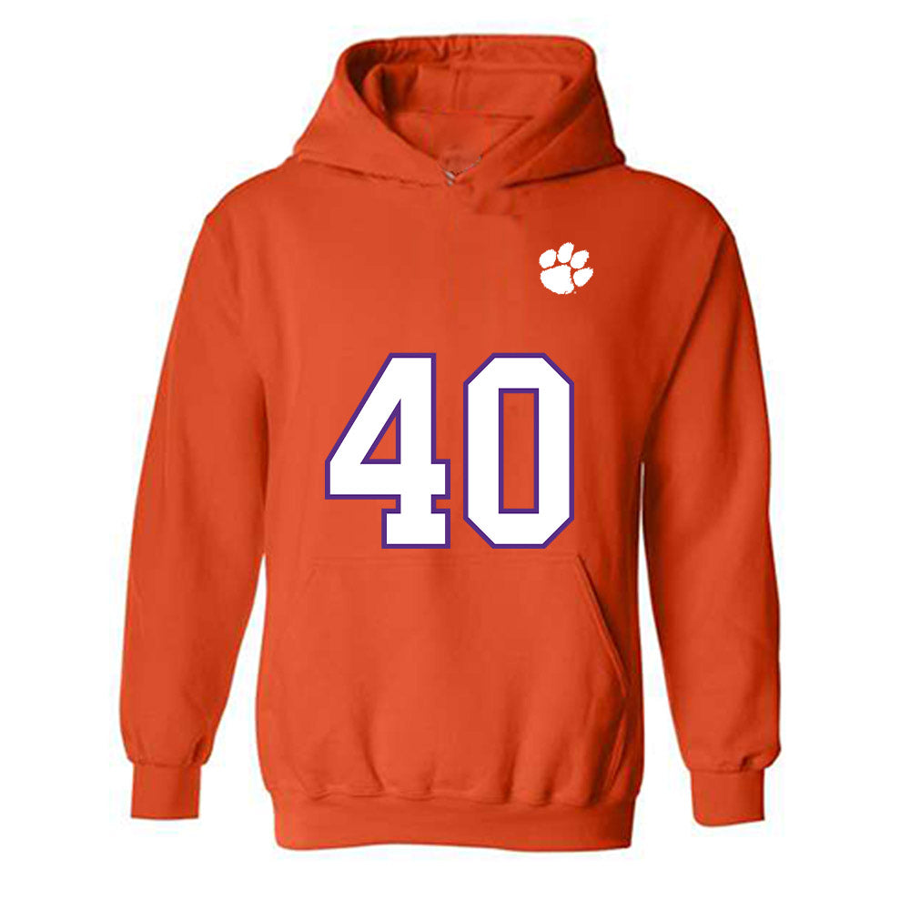 Clemson - NCAA Football : Brodey Conn - Replica Shersey Hooded Sweatshirt-0