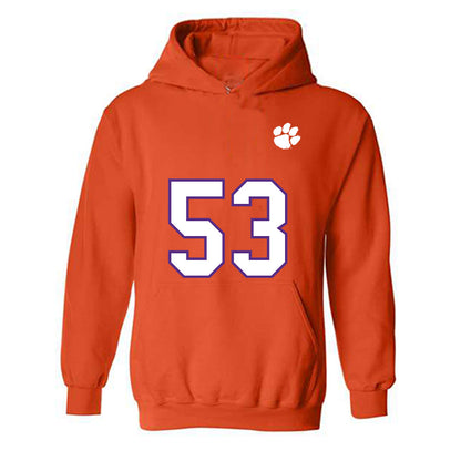 Clemson - NCAA Football : Ryan Linthicum - Replica Shersey Hooded Sweatshirt-0