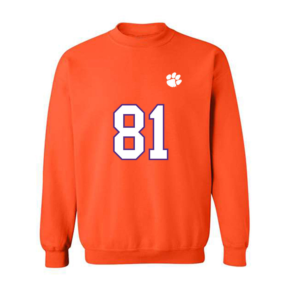 Clemson - NCAA Football : Nolan Hauser - Replica Shersey Crewneck Sweatshirt-0
