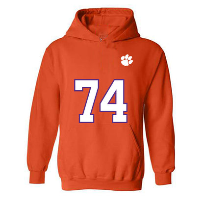 Clemson - NCAA Football : Brayden Jacobs - Replica Shersey Hooded Sweatshirt-0