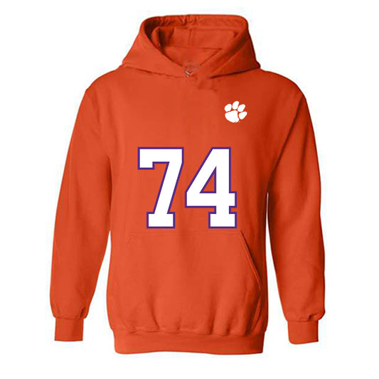 Clemson - NCAA Football : Brayden Jacobs - Replica Shersey Hooded Sweatshirt-0