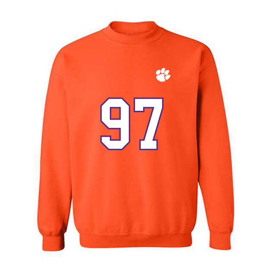 Clemson - NCAA Football : Patrick Swygert - Replica Shersey Crewneck Sweatshirt-0