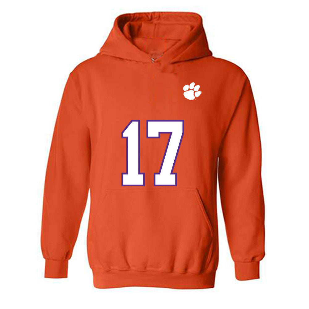 Clemson - NCAA Football : Wade Woodaz - Replica Shersey Hooded Sweatshirt-0