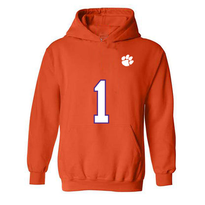 Clemson - NCAA Football : Max Brown - Replica Shersey Hooded Sweatshirt-0