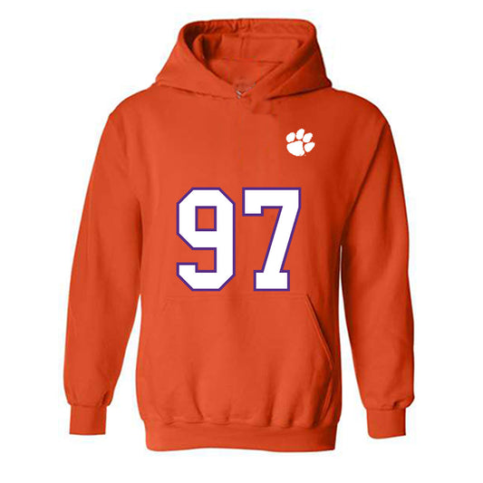 Clemson - NCAA Football : Patrick Swygert - Replica Shersey Hooded Sweatshirt-0