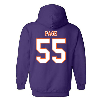 Clemson - NCAA Football : Payton Page - Replica Shersey Hooded Sweatshirt