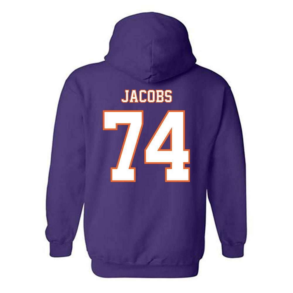 Clemson - NCAA Football : Brayden Jacobs - Replica Shersey Hooded Sweatshirt-1