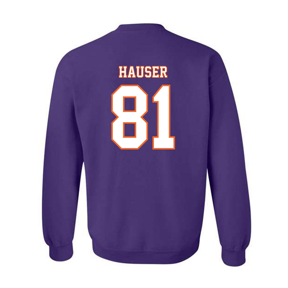 Clemson - NCAA Football : Nolan Hauser - Replica Shersey Crewneck Sweatshirt-1