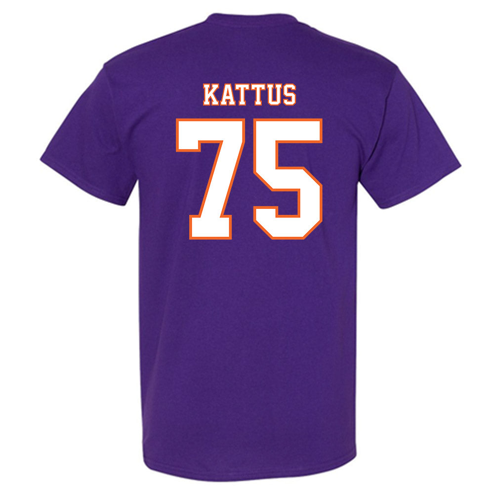 Clemson - NCAA Football : Tucker Kattus - Replica Shersey T-Shirt-1