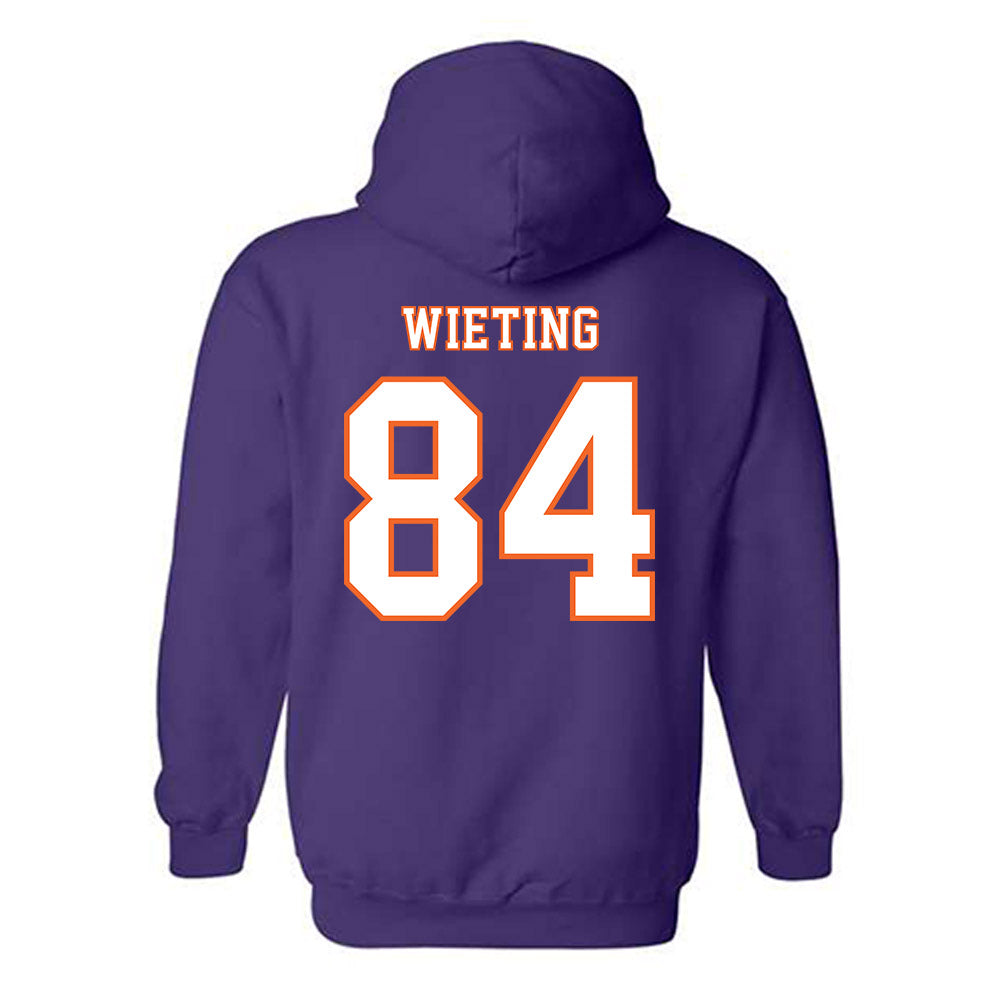 Clemson - NCAA Football : Avery Wieting - Replica Shersey Hooded Sweatshirt-1