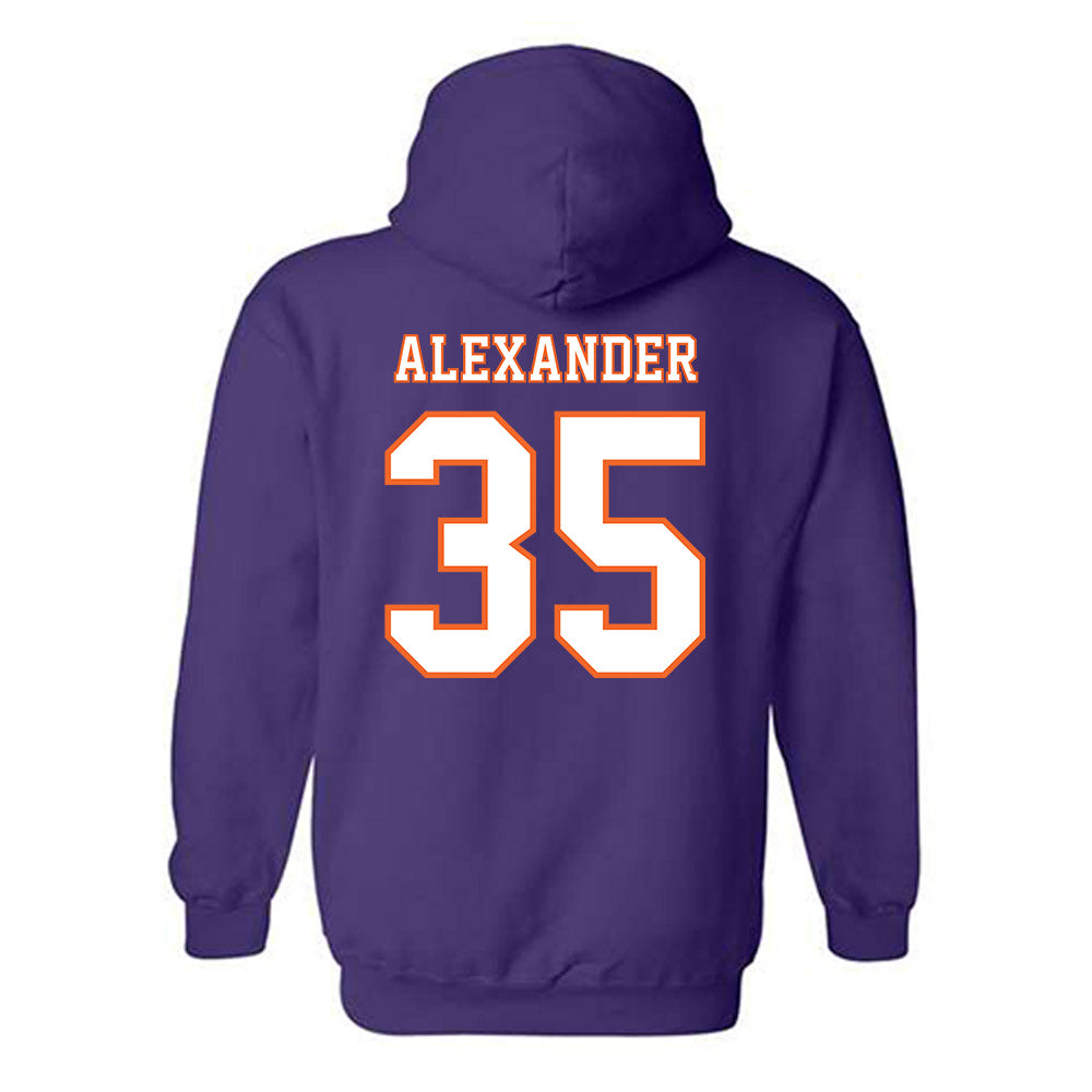 Clemson - NCAA Football : Jeremiah Alexander - Replica Shersey Hooded Sweatshirt-1