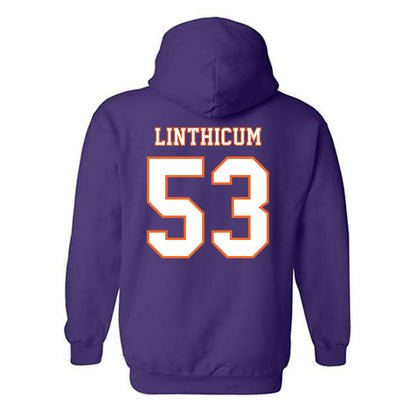 Clemson - NCAA Football : Ryan Linthicum - Replica Shersey Hooded Sweatshirt-1