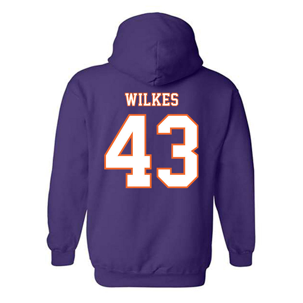 Clemson - NCAA Football : Billy Wilkes - Replica Shersey Hooded Sweatshirt-1