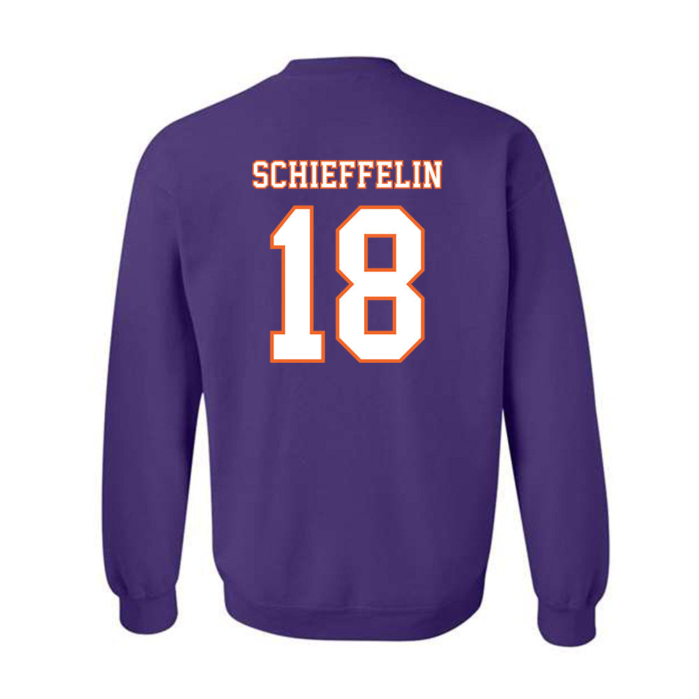 Clemson - NCAA Football : Ian Schieffelin - Replica Shersey Crewneck Sweatshirt-1