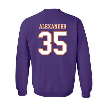 Clemson - NCAA Football : Jeremiah Alexander - Replica Shersey Crewneck Sweatshirt-1