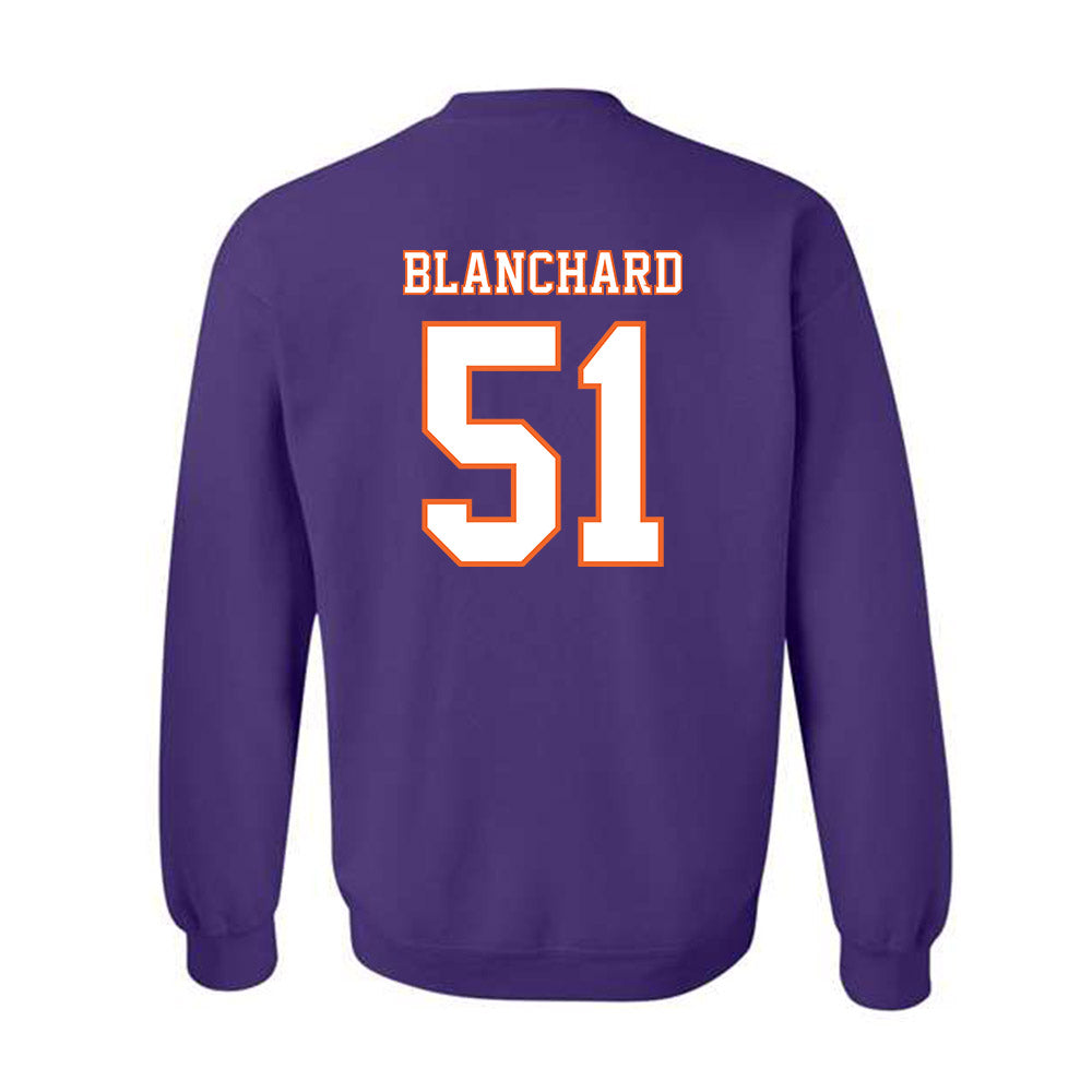 Clemson - NCAA Football : Gavin Blanchard - Replica Shersey Crewneck Sweatshirt-1