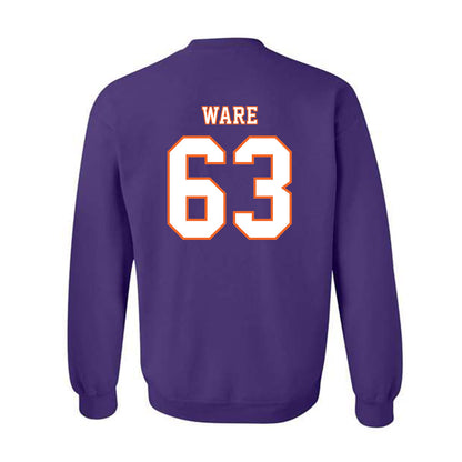 Clemson - NCAA Football : Easton Ware - Replica Shersey Crewneck Sweatshirt-1