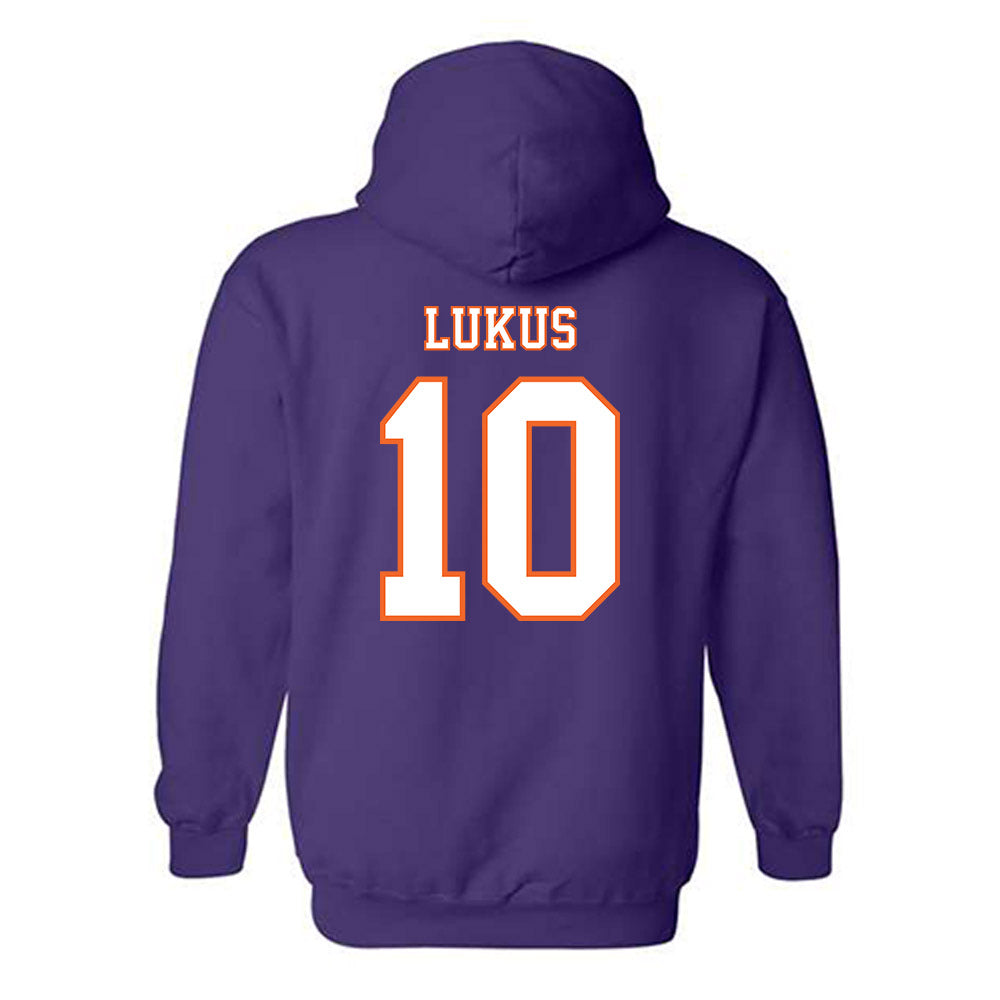 Clemson - NCAA Football : Jeadyn Lukus - Replica Shersey Hooded Sweatshirt-1