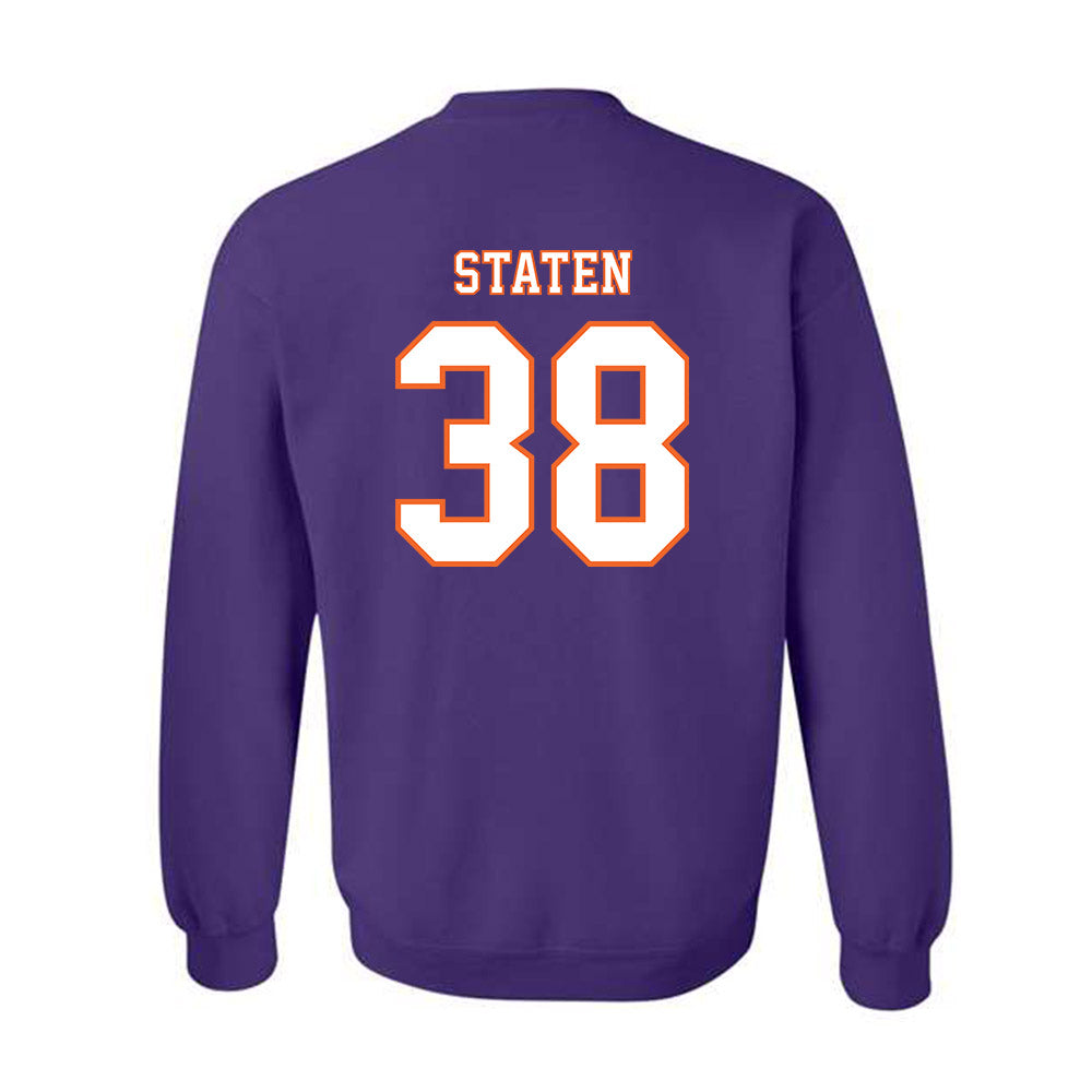 Clemson - NCAA Football : Dominic Staten - Replica Shersey Crewneck Sweatshirt-1