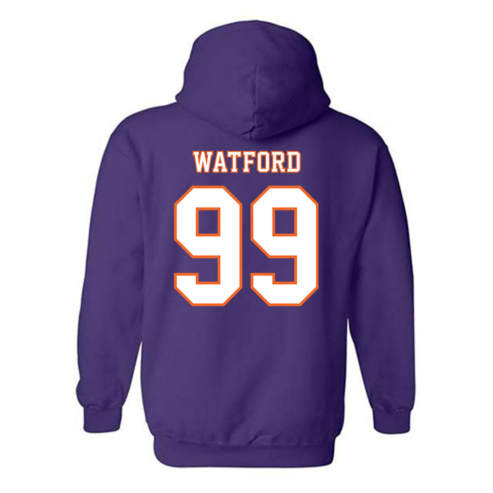 Clemson - NCAA Football : Ari Watford - Replica Shersey Hooded Sweatshirt-1