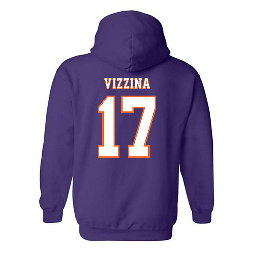 Clemson - NCAA Football : Christopher Vizzina - Replica Shersey Hooded Sweatshirt-1