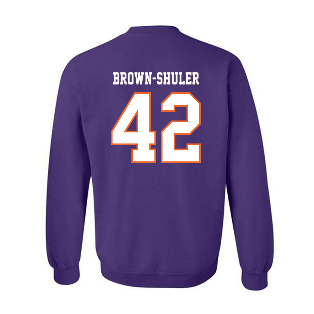 Clemson - NCAA Football : Hevin Brown-Shuler - Replica Shersey Crewneck Sweatshirt-1